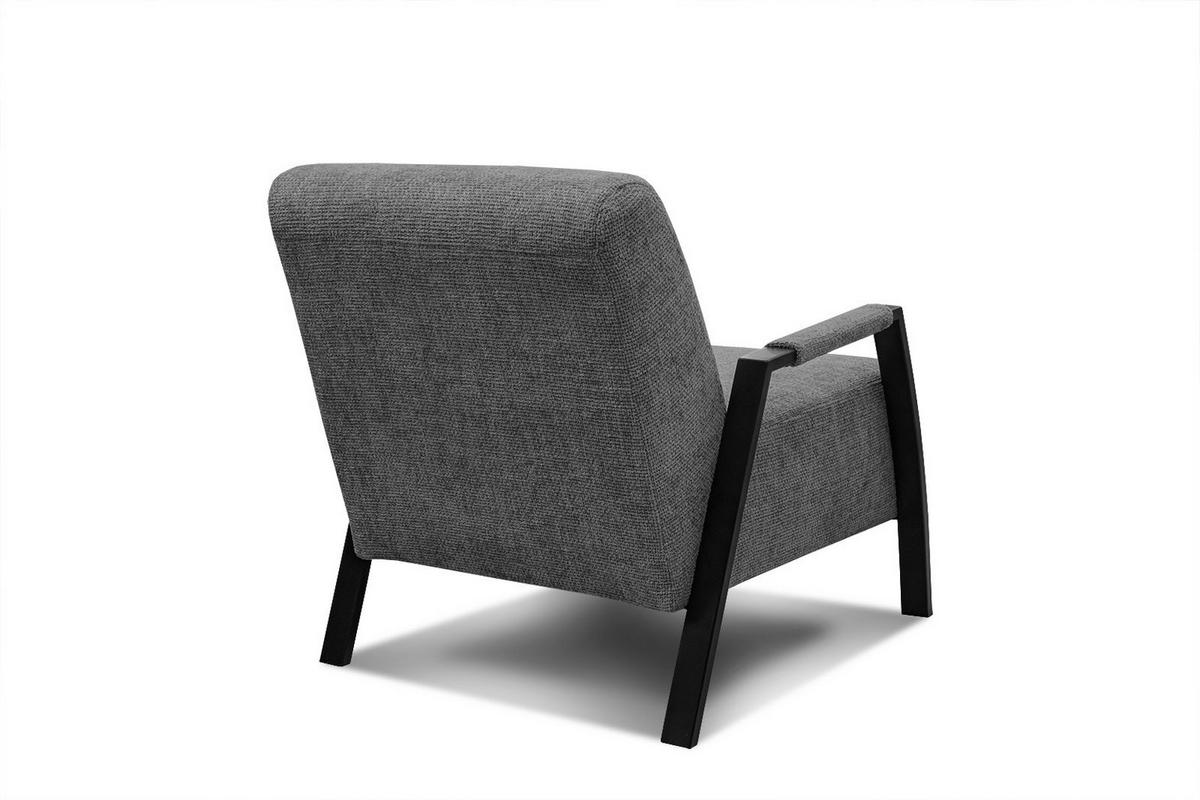 SESSEL KOBE, dunkelgrau - Dunkelgrau/Schwarz, Holz/Textil (72/76/90cm) - Courtois Laville