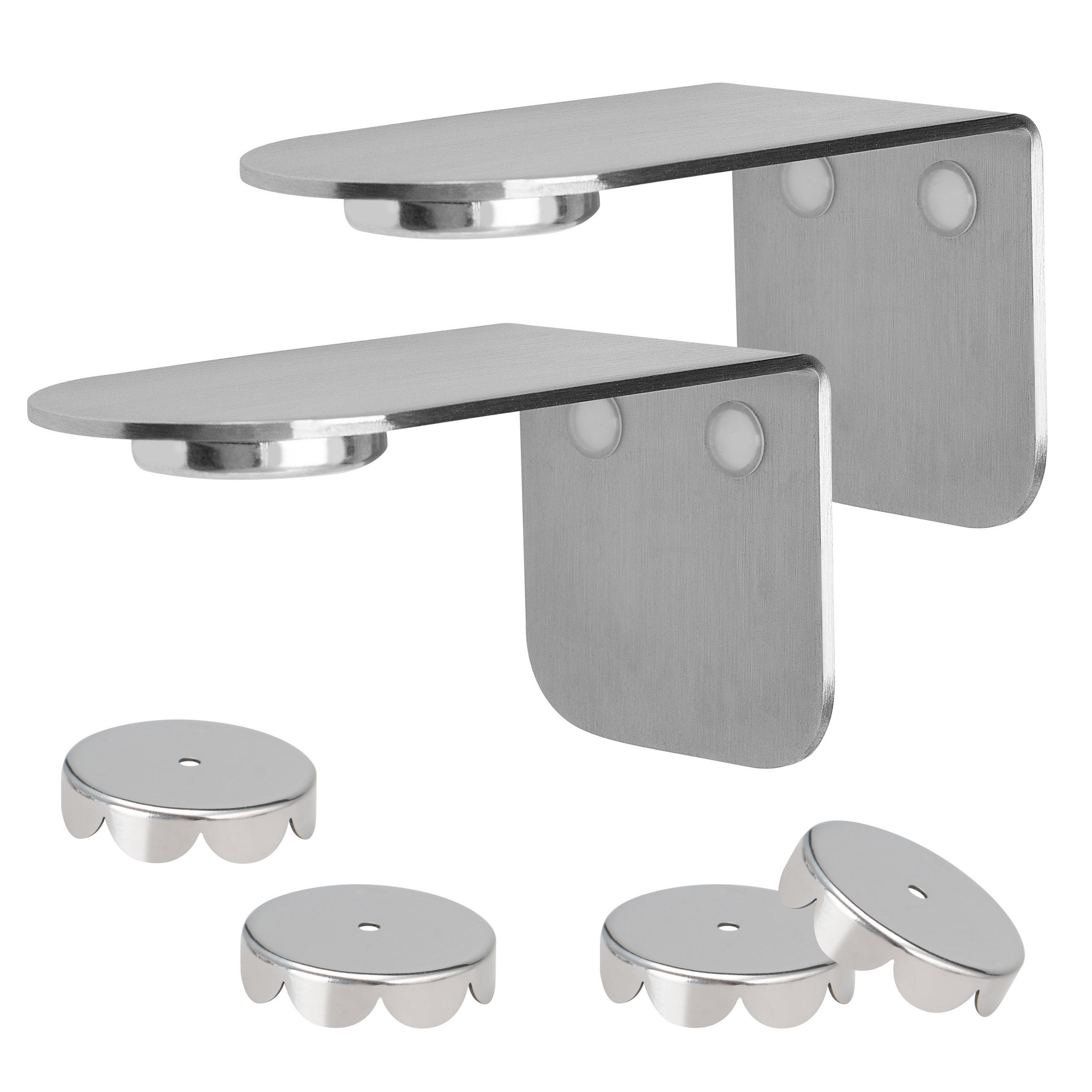 MAGNET-SEIFENHALTER PUREZZA 2er-Set matt - Silberfarben, Metall (4.5/4.5/8cm) - bremermann