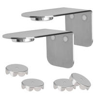 MAGNET-SEIFENHALTER PUREZZA 2er-Set matt - Silberfarben, Metall (4.5/4.5/8cm) - bremermann
