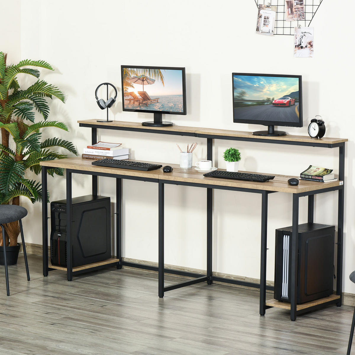 BÜROTISCH Braun 1 Stück - Braun, Holzwerkstoff (53/200/100cm) - GiPP