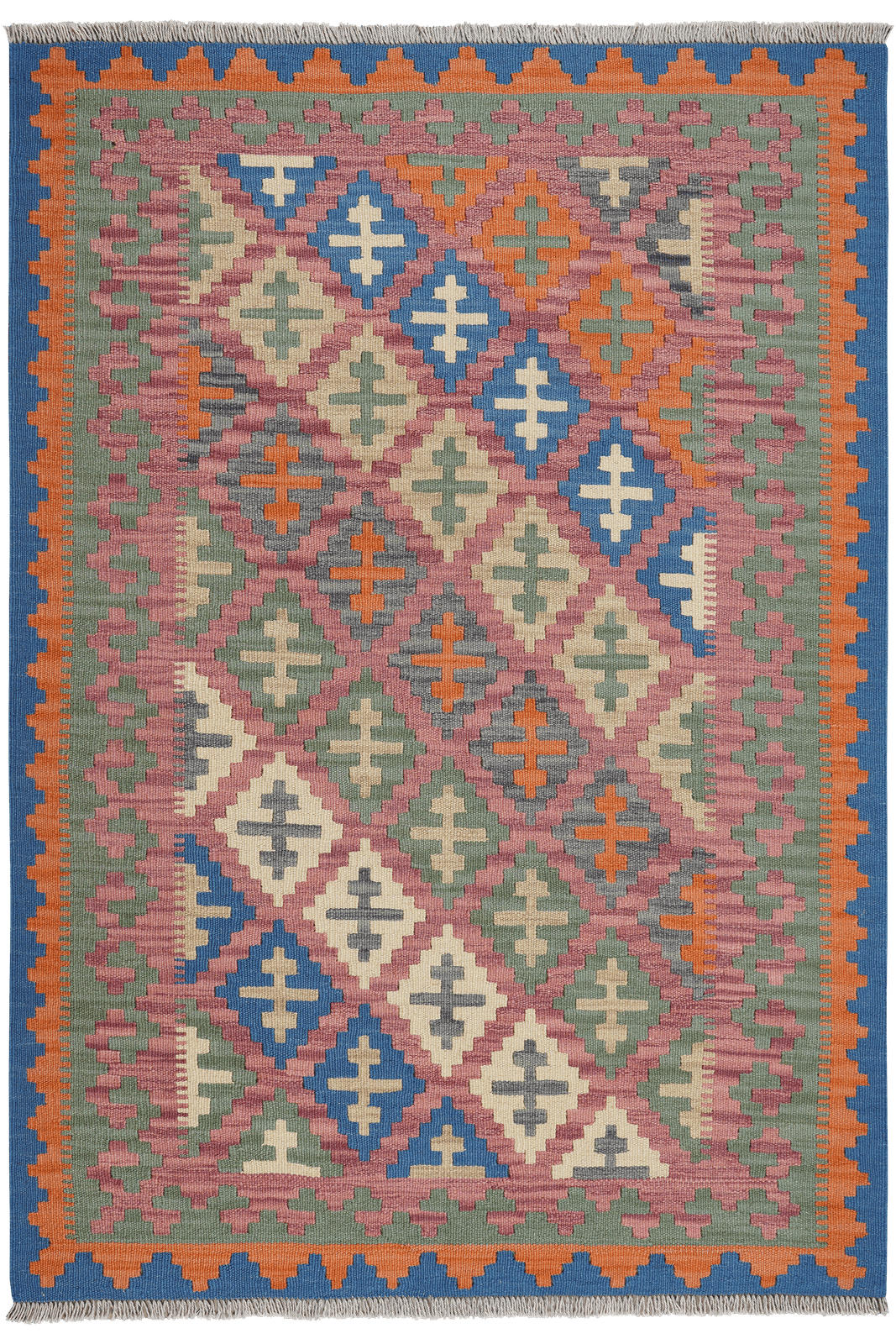 Looma Kelim-Teppich Pink 124x179 cm