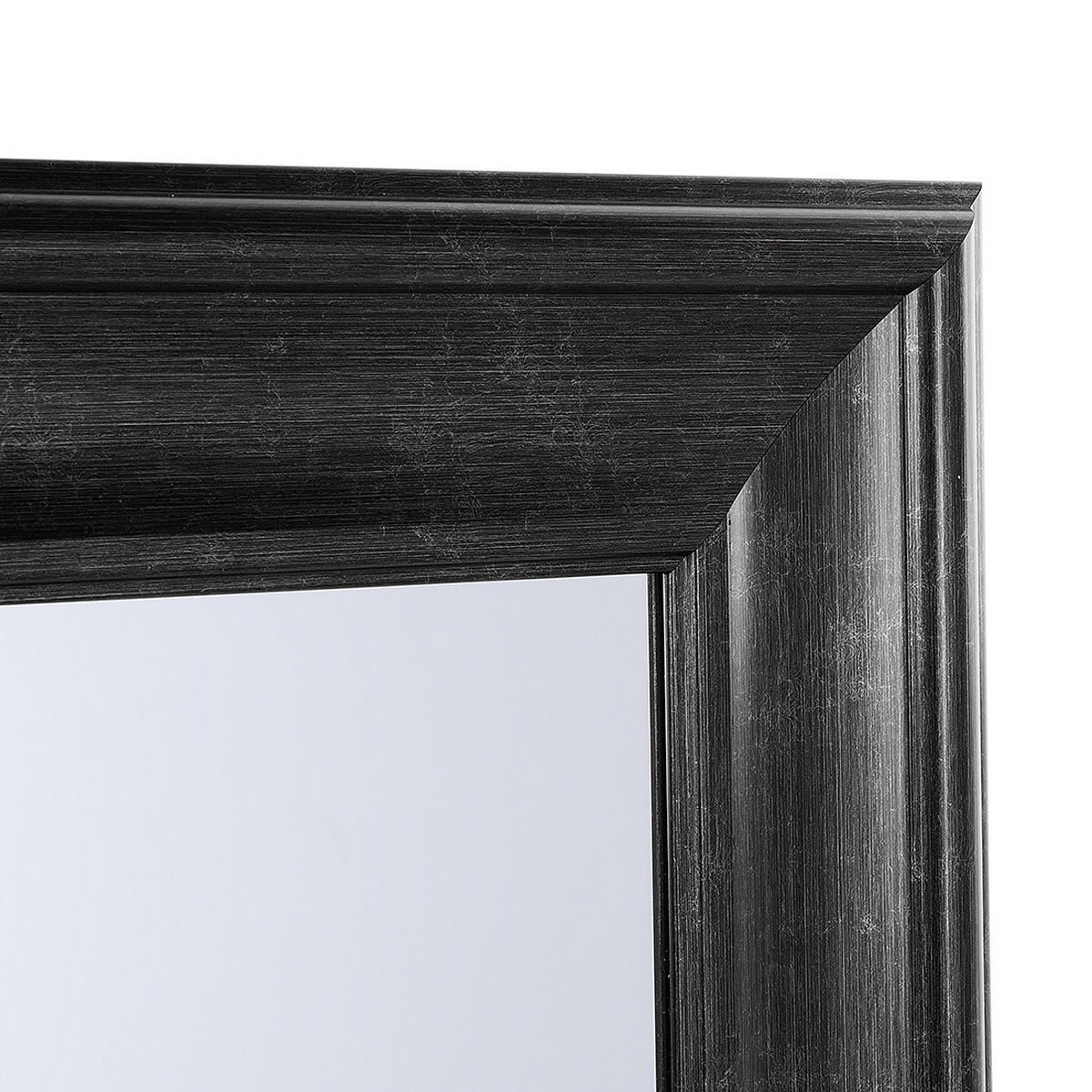 WANDSPIEGEL schwarz rechteckig 51/141 cm Lunel - Schwarz, Kunststoff (51/141/3cm) - Beliani