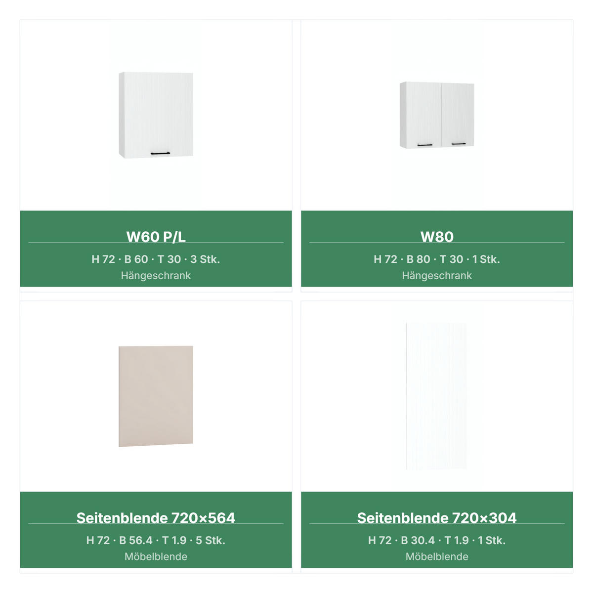 KÜCHENZEILE KS25-G380 - Kendro & Morvex - Stilvolle Lösung für jede Küche - Beige, Holz (380/213.3/56cm) - ROYAL24_MARKT