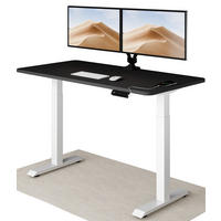 SCHREIBTISCH Elektrisch Höhenverstellbarer HomeOne 140x70cm Weiß/Schwarz mit Memory-Funktion, Anti-Kollisions Technologie - Schwarz/Weiß, Holzwerkstoff (70/140/72cm) - Desktronic