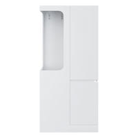KLEIDERSCHRANK 70x40x170cm 1 Tür Schubladen Weiß - Weiß, Holz (70/170/40cm) - FLIEKS