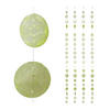 4XCAPIZ-GIRLANDE - Grün, Naturmaterialien/Textil (0.2cm) - Relaxdays