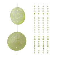 4XCAPIZ-GIRLANDE - Grün, Naturmaterialien/Textil (0.2cm) - Relaxdays
