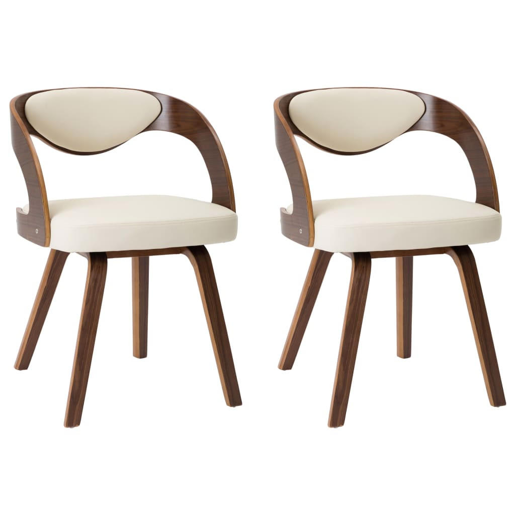vidaXL Esszimmerstühle Creme 54x77x53 cm