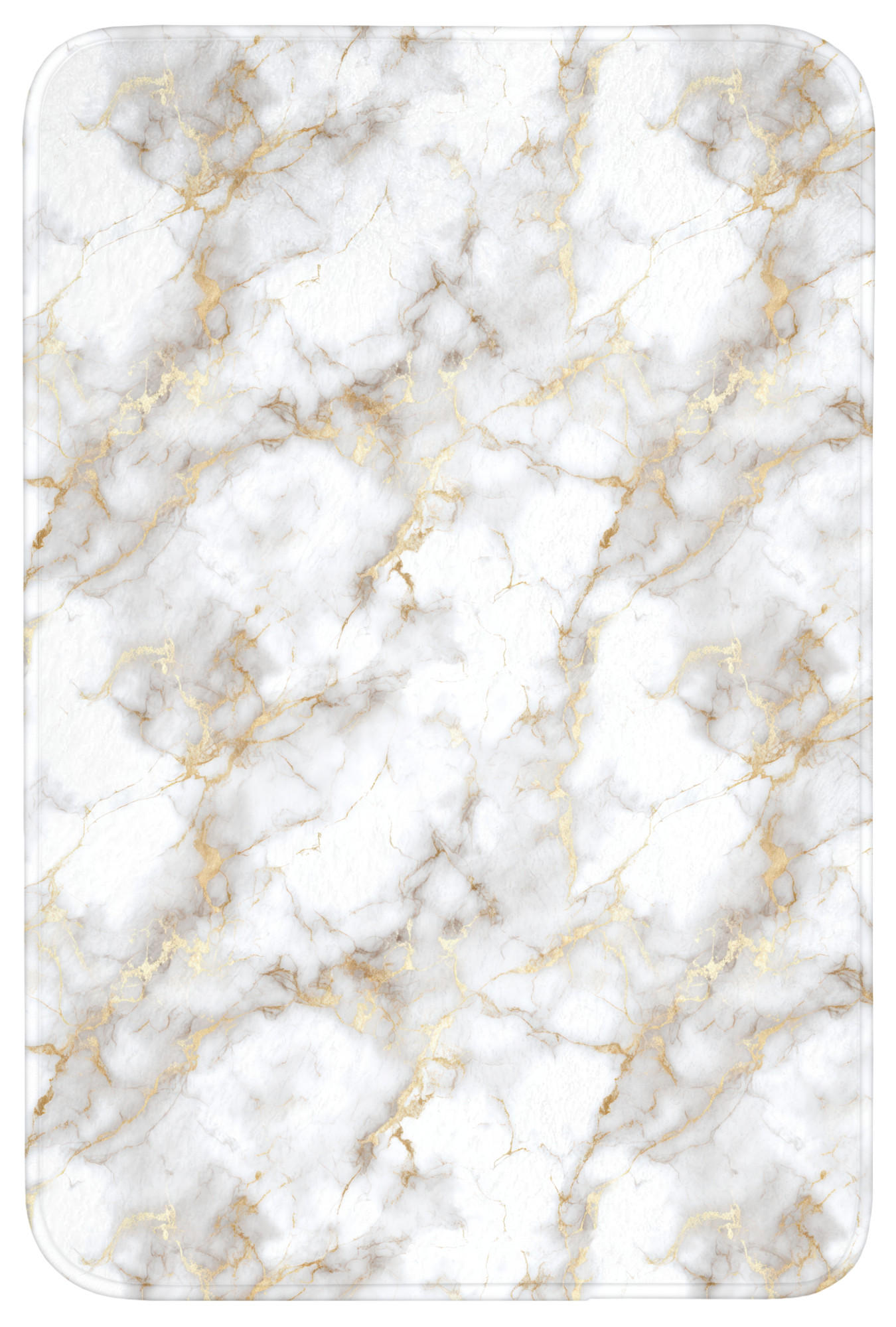 KOUPELNOVÁ PŘEDLOŽKA Zlaté žilky - Mramor - Bílý 60x90 cm - bílá, textil/plast (60/90cm) - OnlyWow
