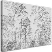 WANDBILD hohe dünne bäume - Silberfarben, Textil (60/40cm) - Feeby