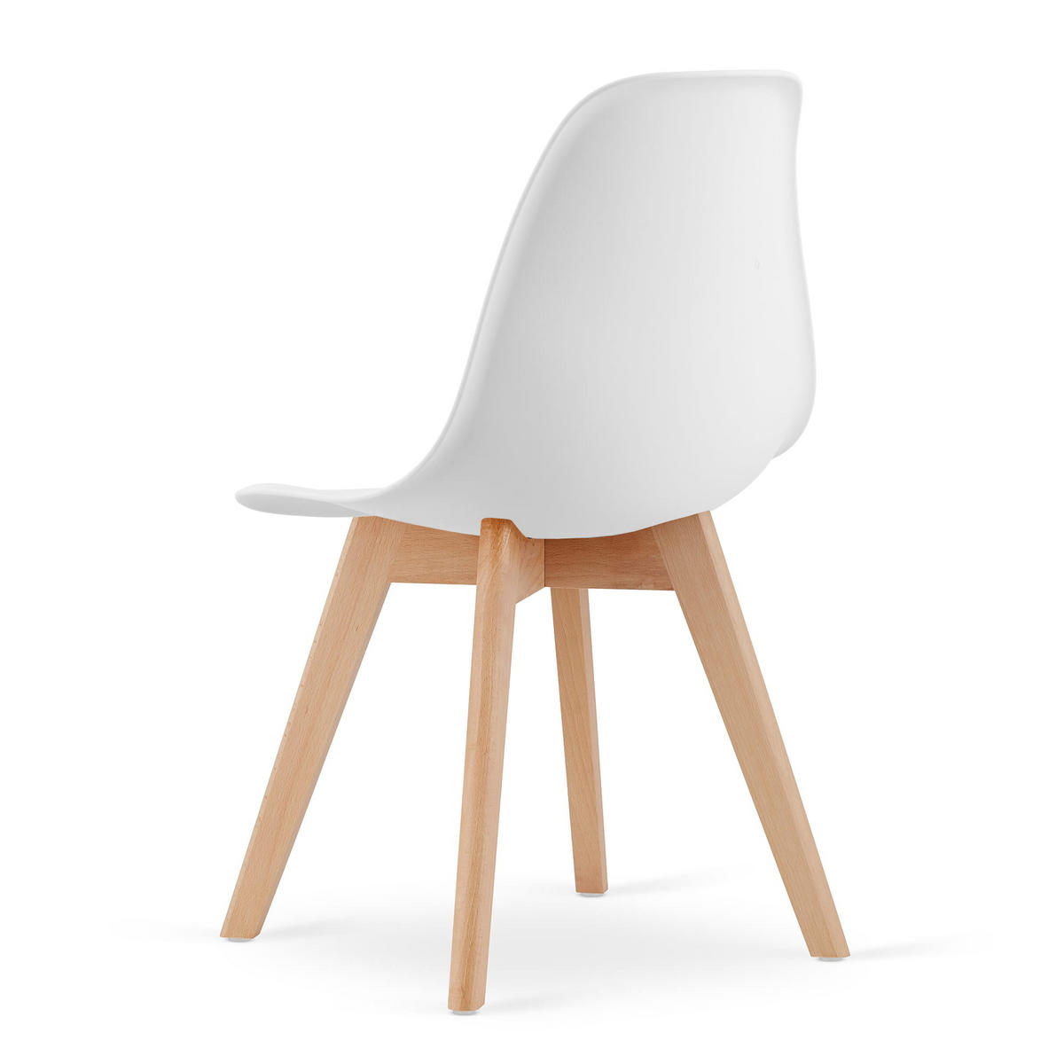 STUHL ATRI 1 Stück, Weiß Hölzerne Buchenbeine - Weiß, Holz/Textil (46/80/55cm) - Komodee