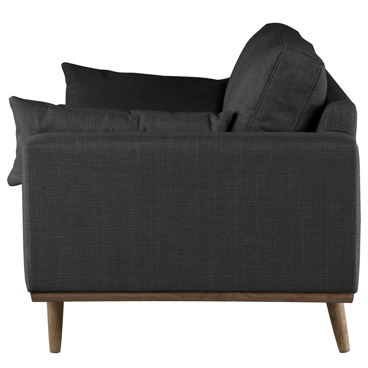 3-SITZER SOFA - Schwarz, Textil (237/81/88cm) - home24