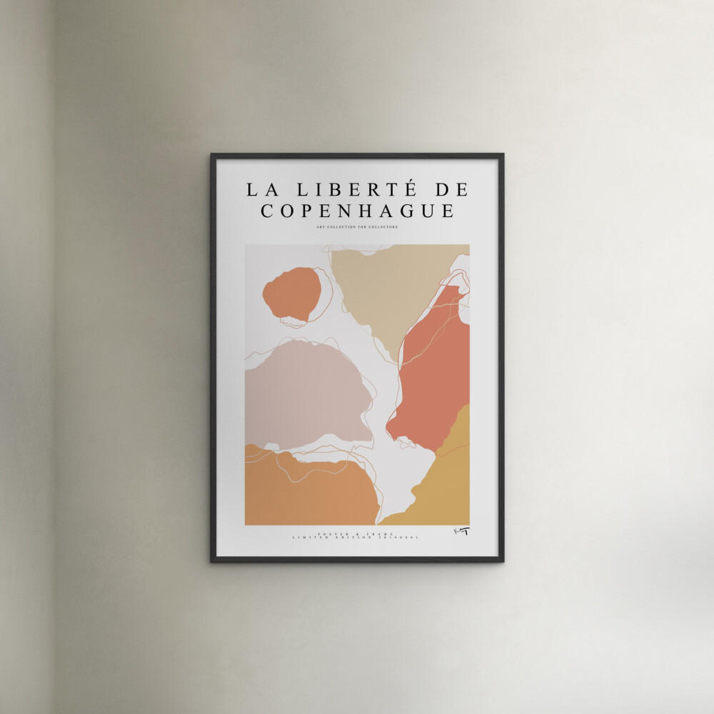 POSTER mit Rahmen Poster & Frame - Collection - La Liberté De Copenhague - 2019 001 - Multicolor/Schwarz, Holz/Papier (50/70cm) - Poster&Frame