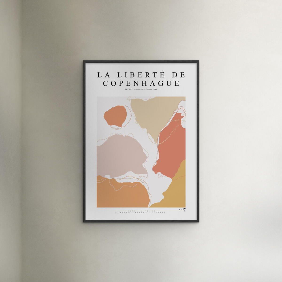 POSTER mit Rahmen Poster & Frame - Collection - La Liberté De Copenhague - 2019 001 - Multicolor/Schwarz, Holz/Papier (50/70cm) - Poster&Frame
