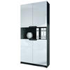 BÜROSCHRANK Logan Fronten in Weiß Hochglanz - Weiß Hochglanz, Holzwerkstoff (82/184/37cm) - Vladon
