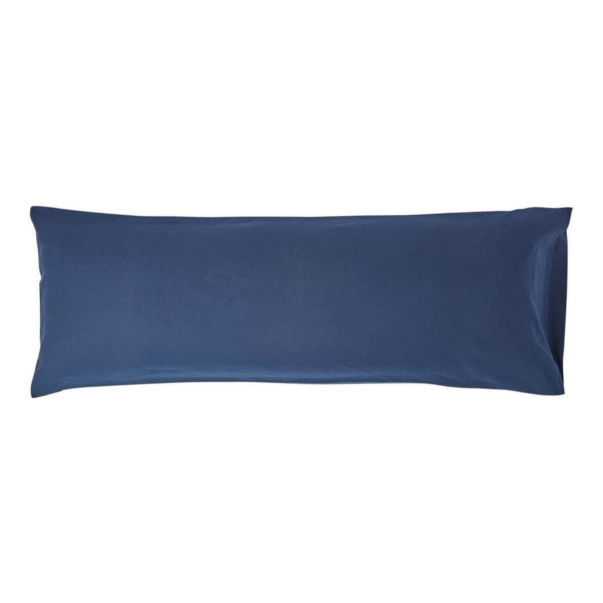 SEITENSCHLÄFERKISSENBEZUG Leinen, 48/136 cm - Dunkelblau, Textil (50/140cm) - Homescapes