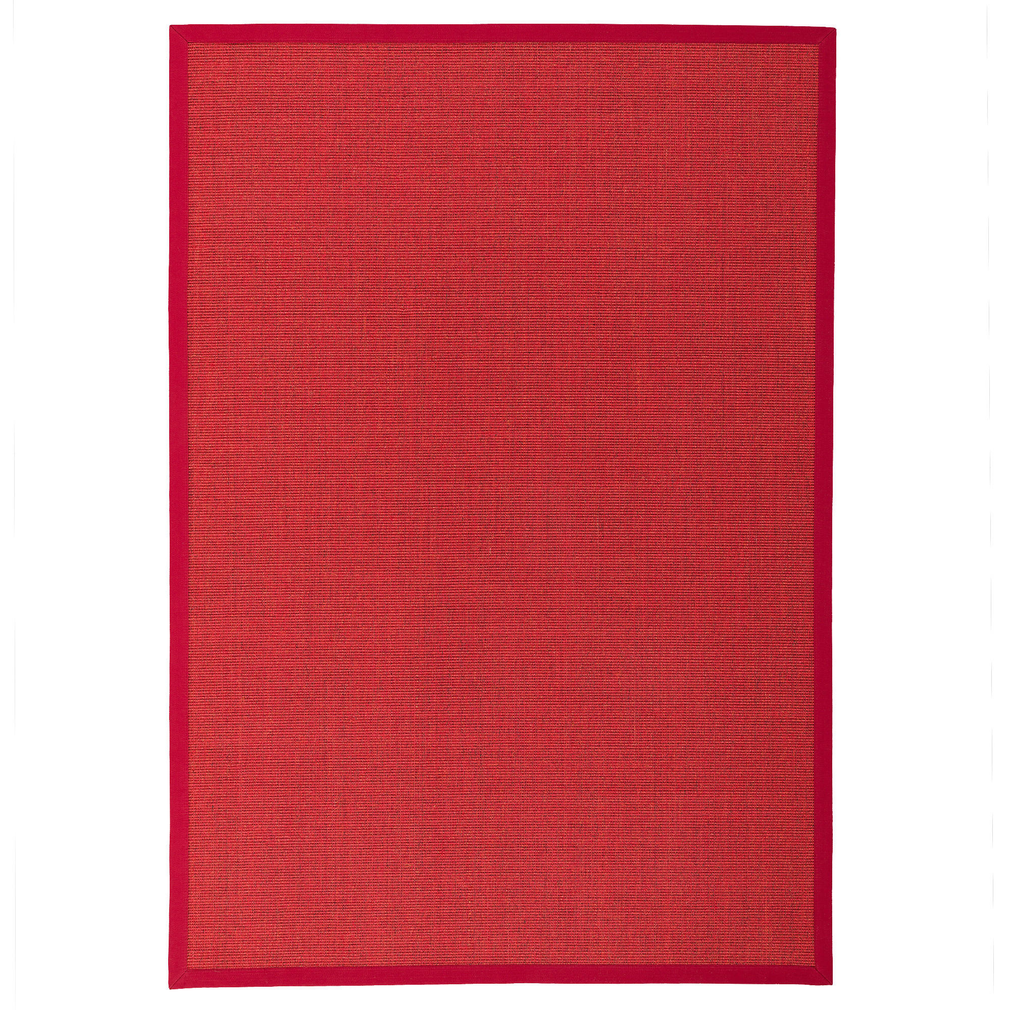 SISALTEPPICH NATURA KLASSISCH MIT BORDÜRE - Rot, Textil (130/190cm) - Pergamon