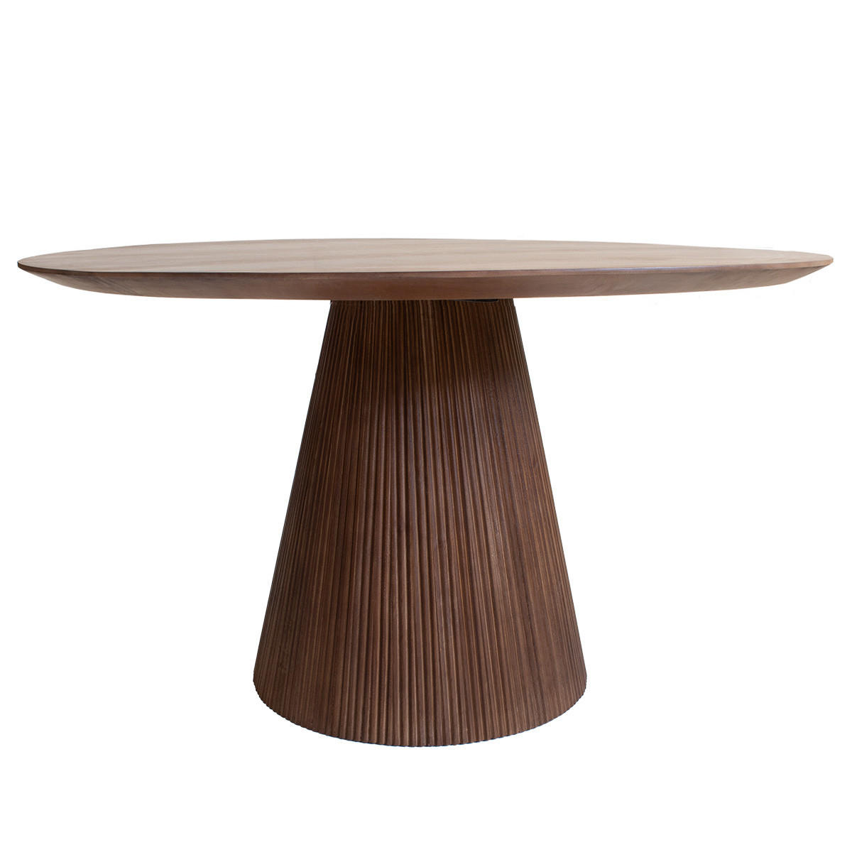 RUNDER Esstisch aus Mangoholz 130cm, braun - Dunkelbraun, Holz (130/130/76cm) - Giga Meubel