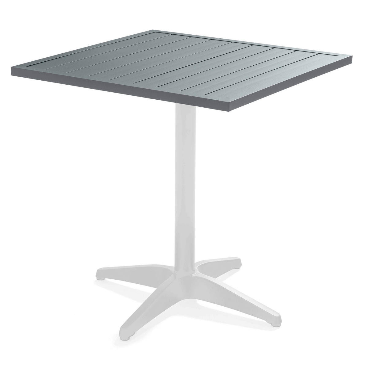 TISCHPLATTE, Grau - Grau, Metall (70/70/3cm) - Oviala