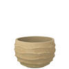 BLUMENTOPF WELLE + AUßENBEREICH SAND Beige - Beige, Stein (38/24.5cm) - J-Line
