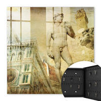 SCHLÜSSELBOX Schwarz 30x30 cm- Türöffnung nach rechts - Florentiner Renaissance - Beige, Metall (30/30/5cm) - TULUP