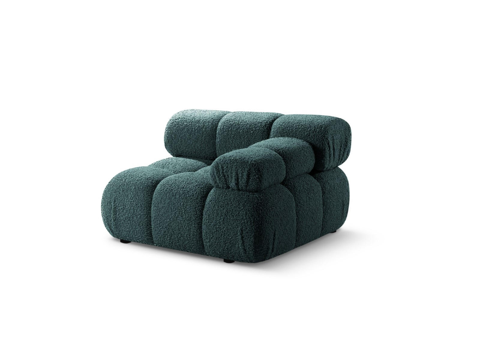 MODUL rechts Bellis aus Boucle petrol - Petrol, Textil (94/70/94cm) - Micadoni