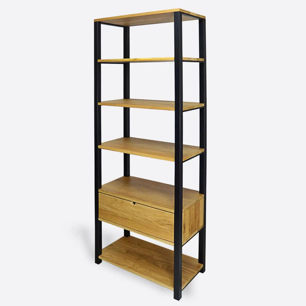 HOLZBÜCHERREGAL aus Massivholz für das Büro oder Wohnzimmer COLIN - Eichefarben, Holz (75/190/40cm) - Rawood Furniture