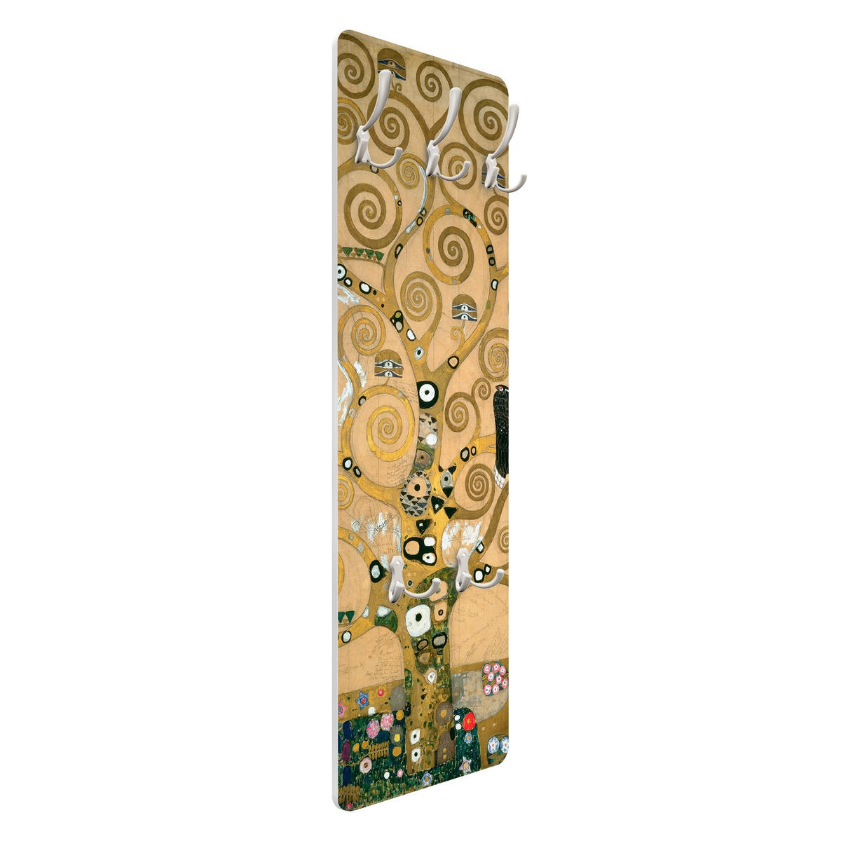 WANDGARDEROBE - Gustav Klimt - Der Lebensbaum 34/105 cm - Goldfarben, Holzwerkstoff (34/105/1.6cm) - Bilderwelten