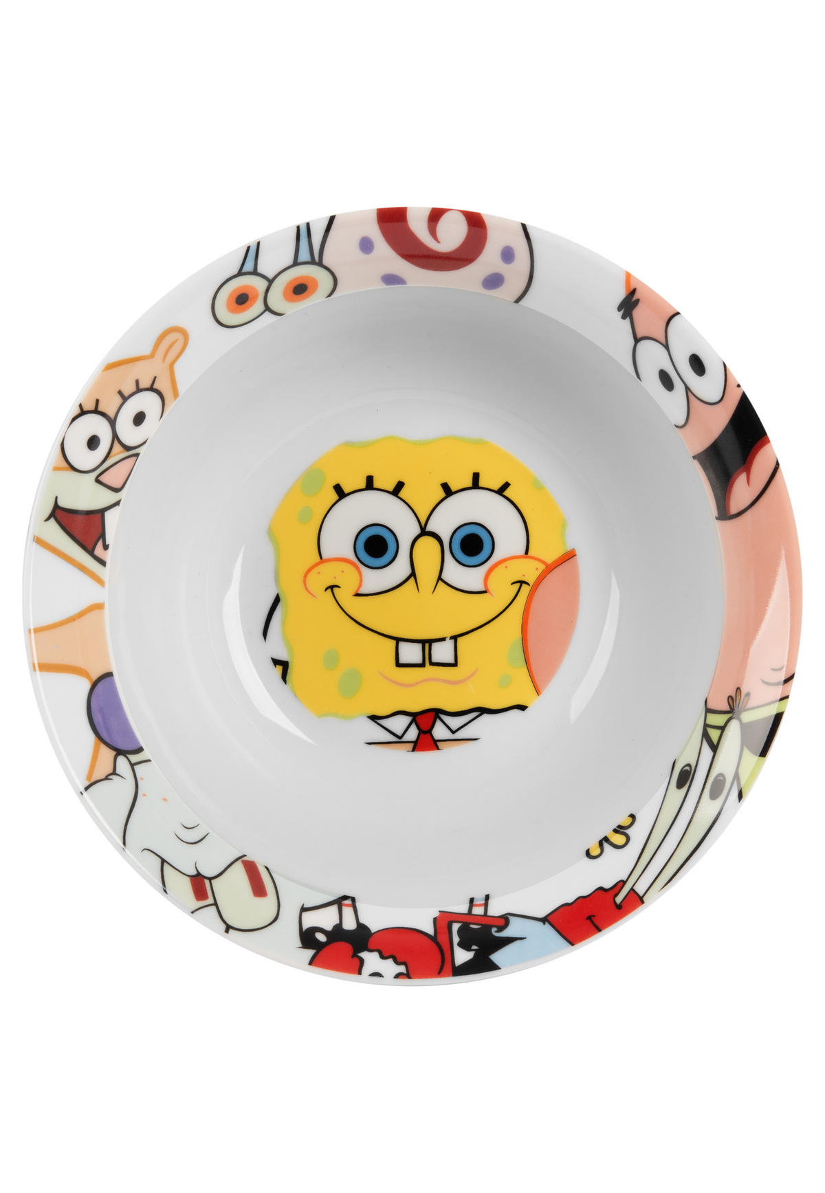 FRÜHSTÜCKSSET Spongebob Schwammkopf Mehrfarbig 3-teilig - Multicolor, Keramik (23.8/11.2/23.3cm)