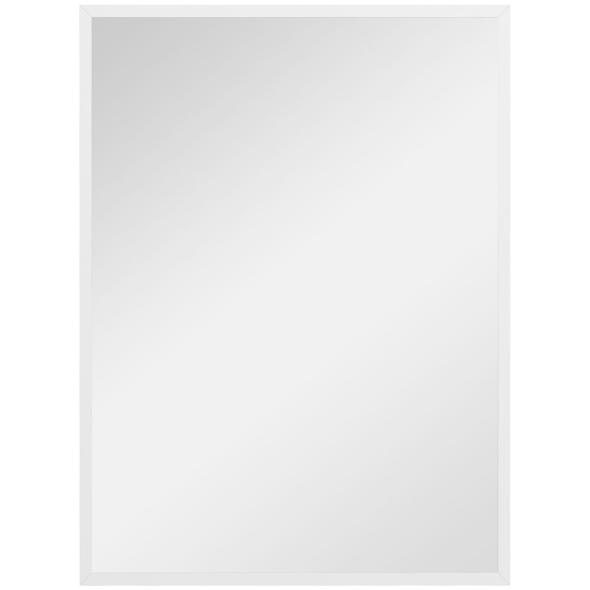 VÄGGSPEGEL i MDF med glas, vit - Vit, Träbaserade material (2/80/60cm) - HOMCOM