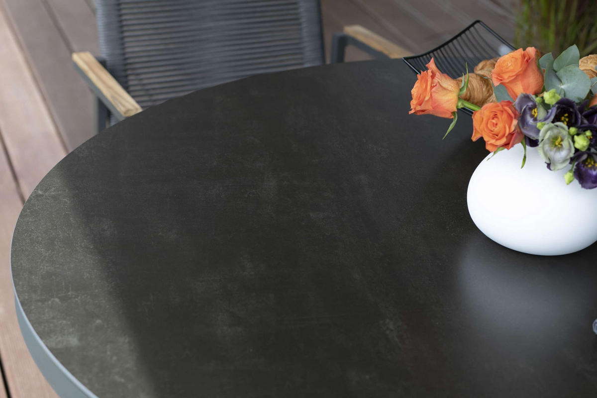 GARTENTISCH Malaga - Grau, Metall (120/120/76cm) - Mr. Deko