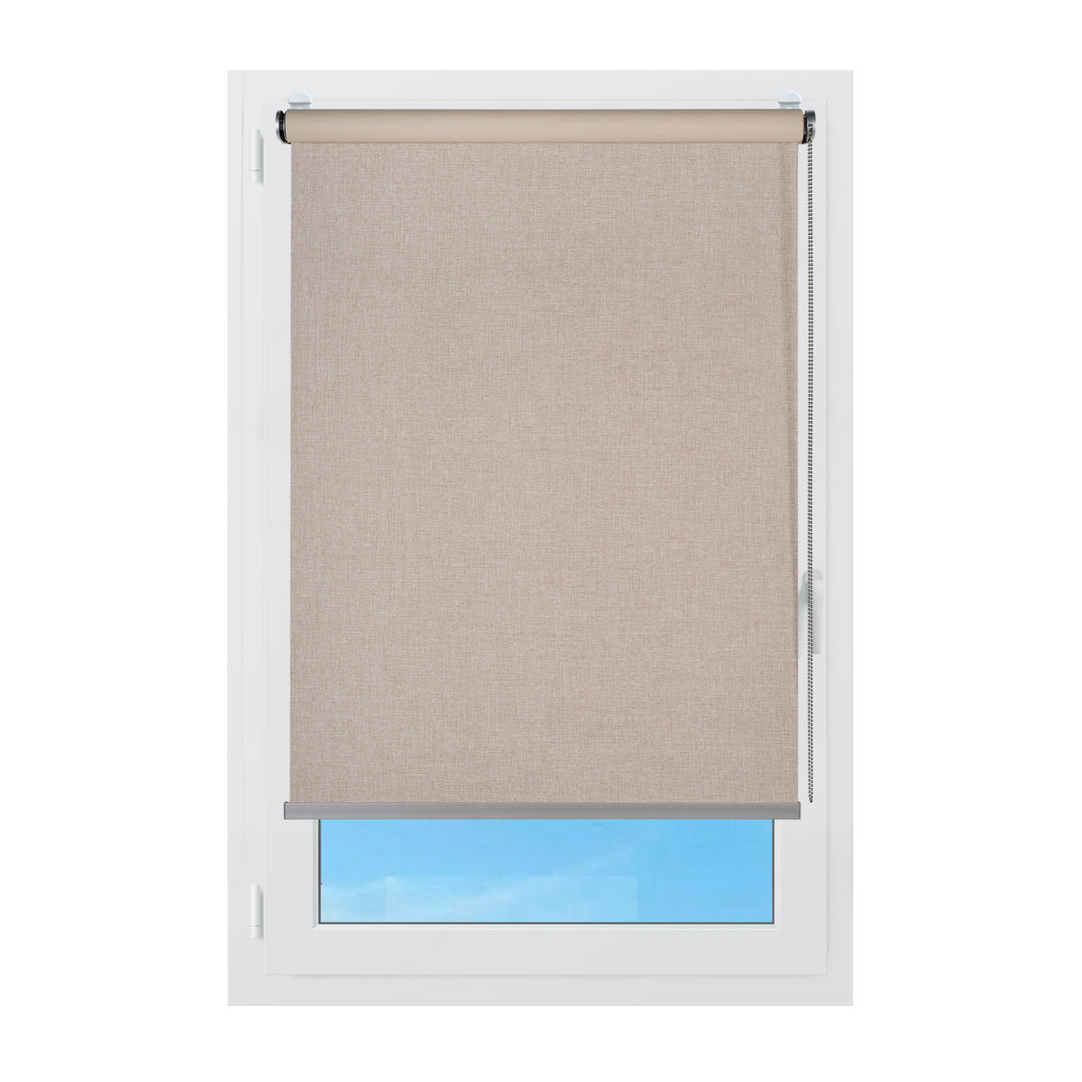 VERDUNKELUNGSROLLO Moon Plus Easyfix Leinen 80x250 - Beige, Kunststoff (80/250/1cm) - STORESDECO