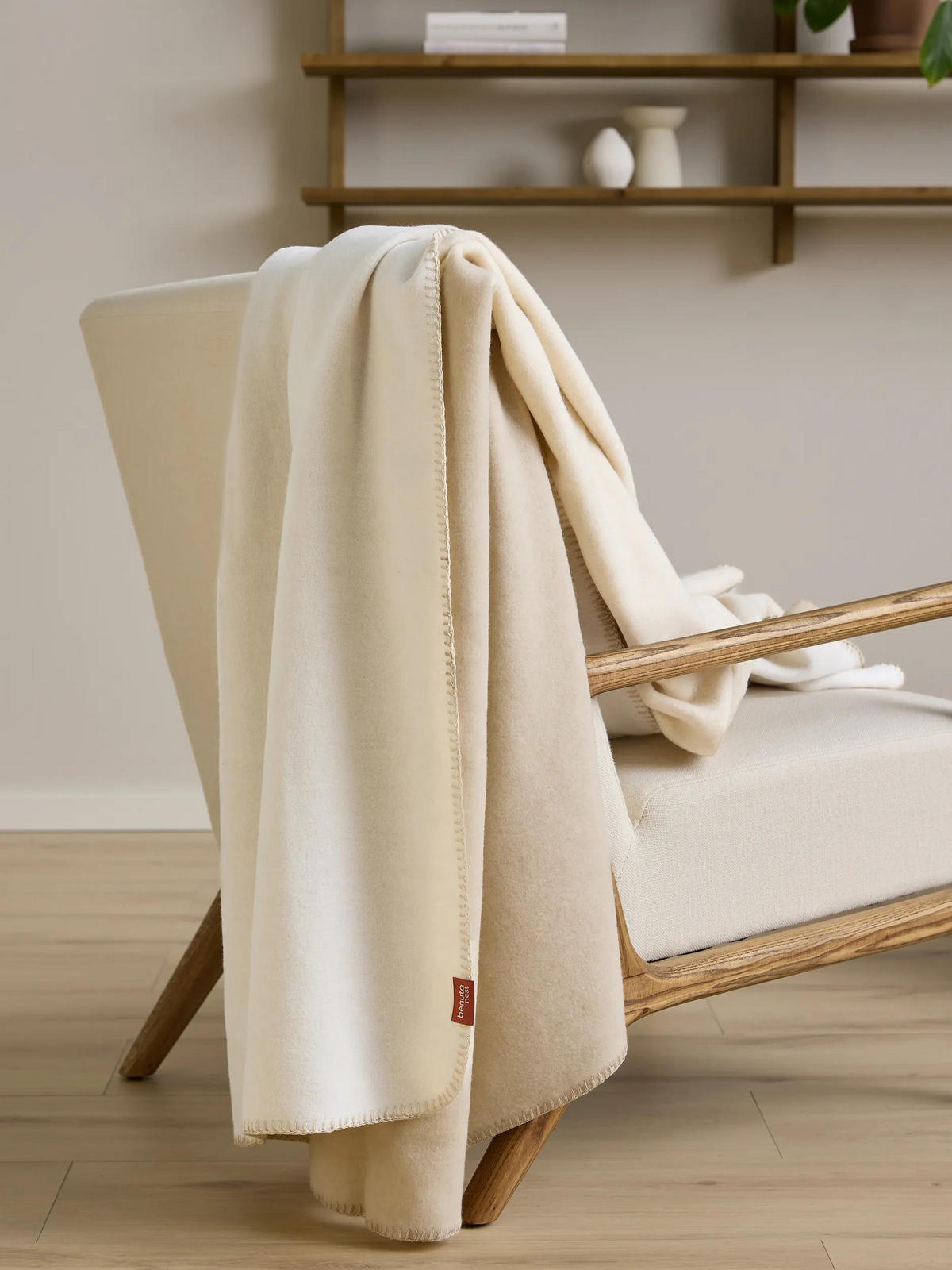 DECKE Mona Cream 140/200 cm - Creme, Textil (140/200cm) - benuta