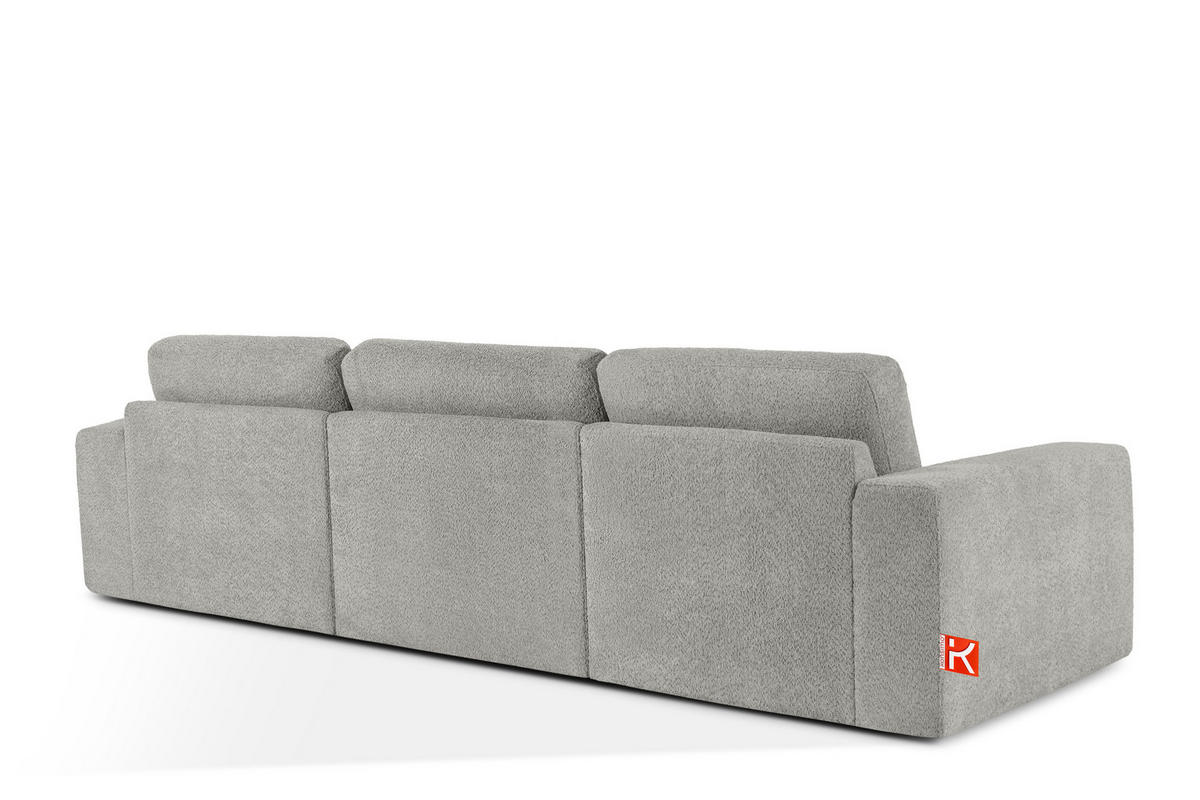 3-SITZER SOFA ZUCCO, Hellaschgrau - Hellgrau, Holz/Holzwerkstoff (292/85/100cm) - KONSIMO®