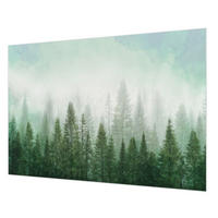 FOTOTAPETE 312x219 cm - Wolf im Wald - Grün, Textil (312/219cm) - Wallfluent