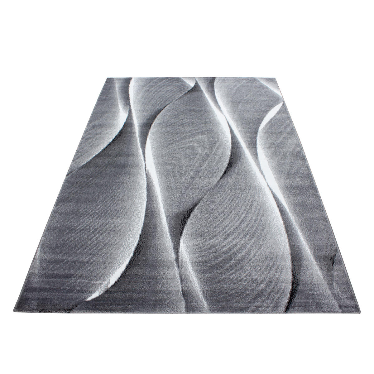 TEPPICH Kurzflor Ombre Polypropylen Wohnzimmer Schwarz Rechteckig 160x230 - Schwarz, Textil (160/230cm) - KADIMA DESIGN