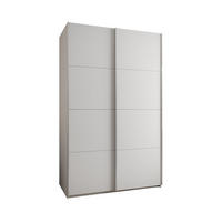 SCHWEBETÜRENSCHRANK 245,5/160/64 2-türig - Silberfarben/Weiß, Holz/Metall (160/245/64cm) - Abiks Möbel