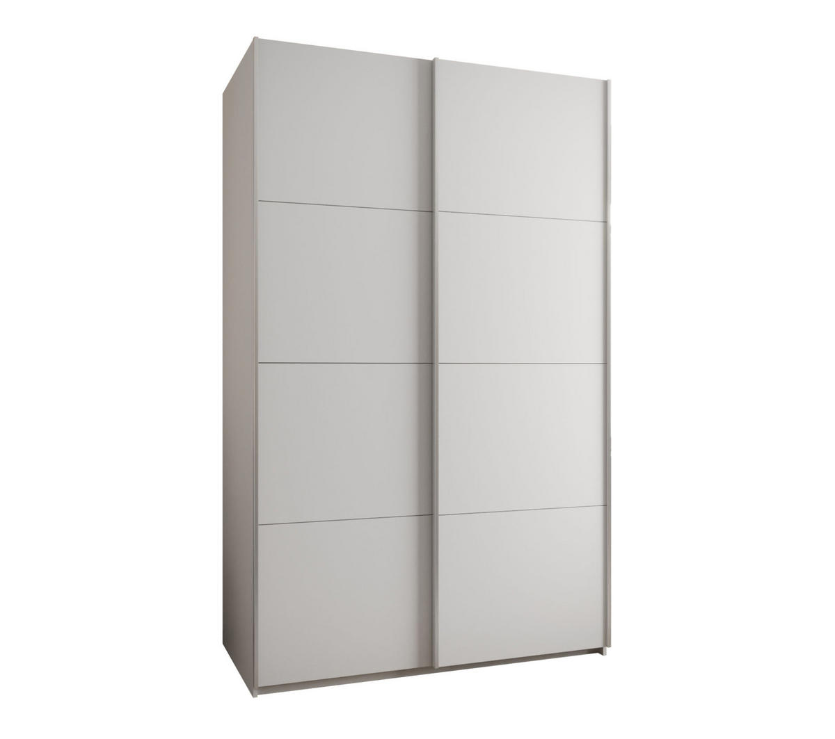 SCHWEBETÜRENSCHRANK 245,5/160/64 2-türig - Silberfarben/Weiß, Holz/Metall (160/245/64cm) - Abiks Möbel