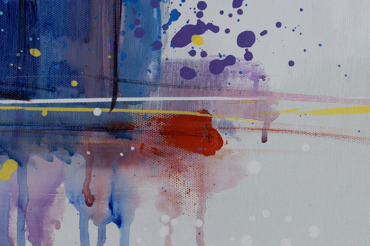 ACRYLBILD HANDGEMALT 120/60 cm - Multicolor/Grau, Holz/Textil (120/60cm) - KUNSTLOFT