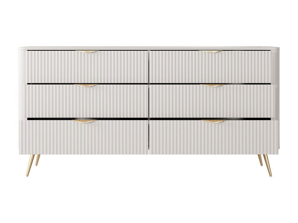 KOMMODE - 163.2 cm x 38 cm - holz - beige Elonaria - Beige, Holz/Metall (163/81/38cm) - Vente-Unique