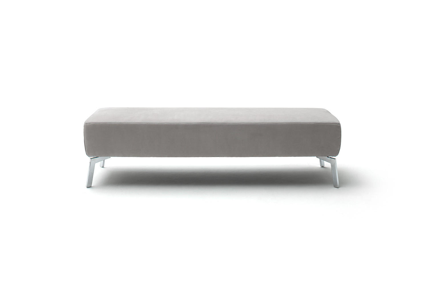 HOCKERBANK SOFIA Grau Webstoff - Grau, Textil (152/42/47cm) - KAWOLA