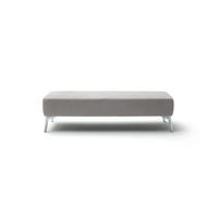 HOCKERBANK SOFIA Grau Webstoff - Grau, Textil (152/42/47cm) - KAWOLA