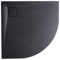 CĂDIȚĂ DE DUȘ 80/80/3 cm neagră Paron - negru, material plastic (80/3/80cm) - Beliani