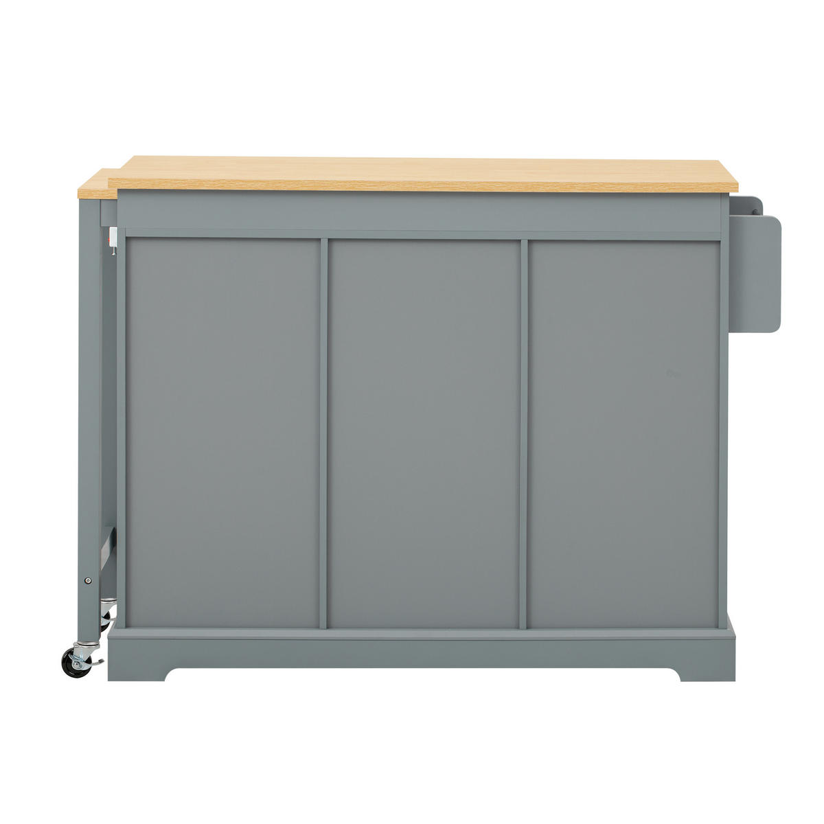 KÜCHENINSEL DE-41134 112-188/45/92 cm mit seitlich ausziehbarer Arbeitsplatte Grau - Grau, Holzwerkstoff (124.3/92/45cm) - ComfortXL