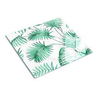 GLASPLATTE 60x52 cm Tropische Blätter - Grün, Glas (60/0.4/52cm) - TULUP