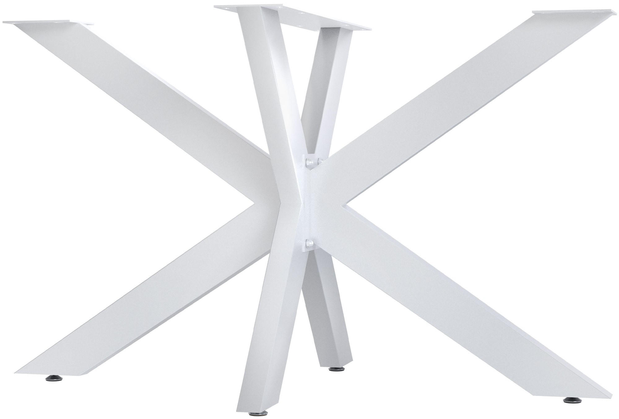TISCHBEIN eckig 120/68/71 cm Metall Weiß - Weiß, Metall (120/71/68cm) - CLP