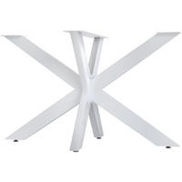 TISCHBEIN eckig 120/68/71 cm Metall Weiß - Weiß, Metall (120/71/68cm) - CLP