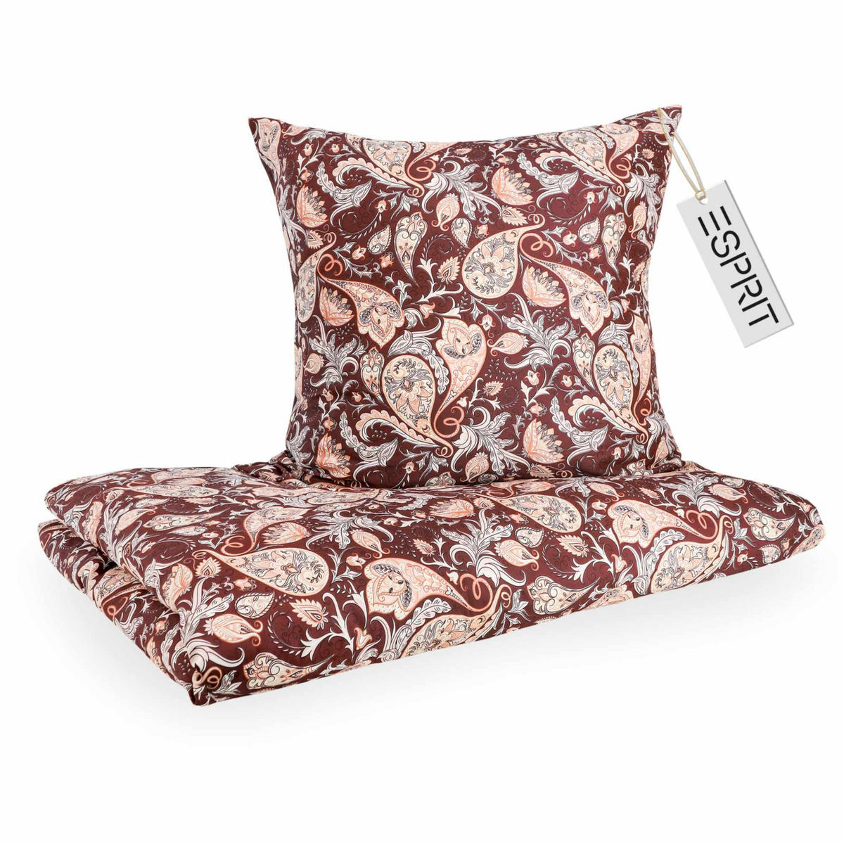 SATIN BETTWÄSCHE SALMLO - Rot, Textil (140/200cm) - Esprit