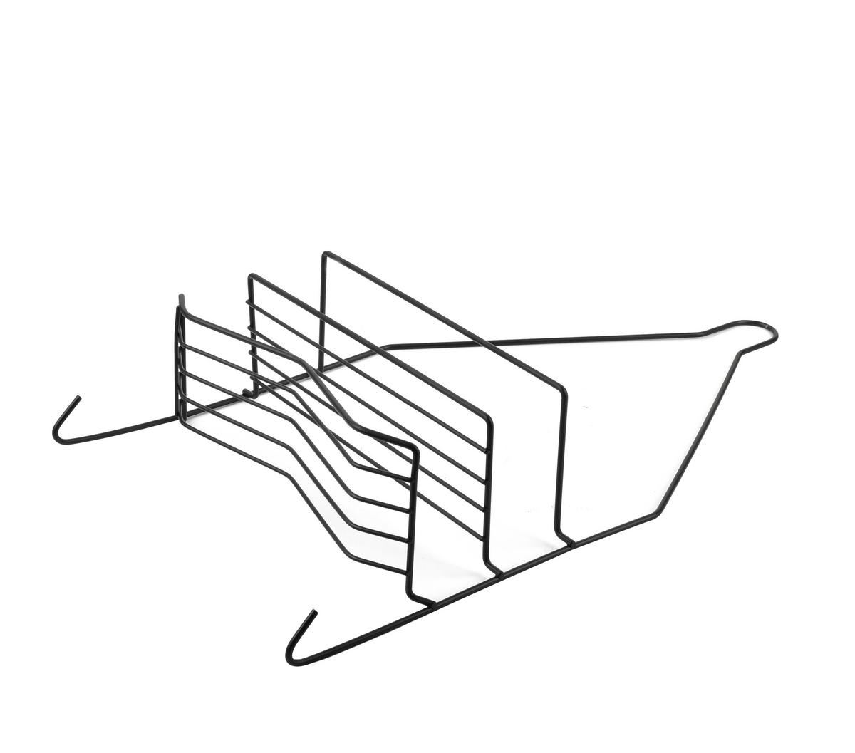 BADEZIMMERREGAL Carl 25/9/45,5cm Schwarz - Schwarz, Metall (25/45.5/9cm) - Mondex