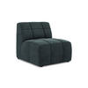SOFAELEMENT Samt Stoff Blau - Petrol/Schwarz, Holzwerkstoff/Kunststoff (75/77/90cm) - Makamii
